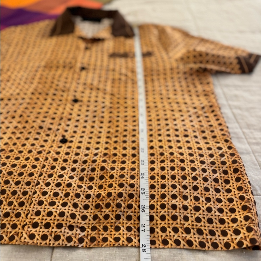 Amiri Patterned Button-Down Silk Shirt - image 7